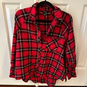 Wild Fable Red and Black Plaid Shirt